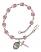 Our Lady of Good Counsel Engravable Rosary Bracelet with Lite Amethyst Beads