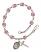 Saint Thomas of Villanova Engravable Rosary Bracelet with Lite Amethyst Beads