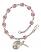 Saint Ronan Engravable Rosary Bracelet with Lite Amethyst Beads