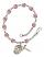 Saint Anthony of Egypt Engravable Rosary Bracelet with Lite Amethyst Beads