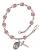 Saint Paul of the Cross Engravable Rosary Bracelet with Lite Amethyst Beads