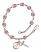 Saint Odilia Engravable Rosary Bracelet with Lite Amethyst Beads