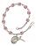 Saint Columbanus Engravable Rosary Bracelet with Lite Amethyst Beads