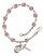 Saint Luigi Orione Engravable Rosary Bracelet with Lite Amethyst Beads