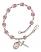 Saint Hannibal Engravable Rosary Bracelet with Lite Amethyst Beads