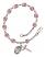 Saint Rene Goupil Engravable Rosary Bracelet with Lite Amethyst Beads