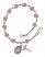 Saint Catherine of Sweden Engravable Rosary Bracelet with Lite Amethyst Beads