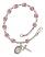 Immaculate Heart of Mary Engravable Rosary Bracelet with Lite Amethyst Beads