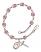 Saint John of Capistrano Engravable Rosary Bracelet with Lite Amethyst Beads