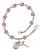 Saint Dunstan Engravable Rosary Bracelet with Lite Amethyst Beads