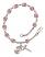 Saint Eustachius Engravable Rosary Bracelet with Lite Amethyst Beads