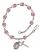 Divine Mercy Rosary Bracelet with Lite Amethyst Beads