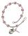 Saint Rocco Engravable Rosary Bracelet with Lite Amethyst Beads