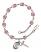 Saint Uriel the Archangel Engravable Rosary Bracelet with Lite Amethyst Beads