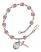 Saint Aidan of Lindesfarne Engravable Rosary Bracelet with Lite Amethyst Beads