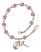 Saint Drogo Engravable Rosary Bracelet with Lite Amethyst Beads