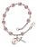 Saint Eligius Engravable Rosary Bracelet with Lite Amethyst Beads