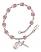 Saint Medard of Noyon Engravable Rosary Bracelet with Lite Amethyst Beads