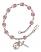 Saint Sebastian and Track&Field Rosary Bracelet with Lite Amethyst Beads