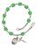 Saint Blaise Engravable Rosary Bracelet with Peridot Beads