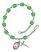 Saint Frances Cabrini Engravable Rosary Bracelet with Peridot Beads