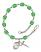 Saint Benjamin Engravable Rosary Bracelet with Peridot Beads