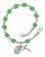 Saint Christopher Engravable Rosary Bracelet with Peridot Beads