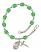 Saint Daniel Engravable Rosary Bracelet with Peridot Beads