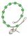 Saint Elmo Engravable Rosary Bracelet with Peridot Beads