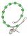 Saint Isidore of Seville Engravable Rosary Bracelet with Peridot Beads