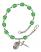 Saint James the Greater Engravable Rosary Bracelet with Peridot Beads