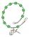 Saint Joshua Engravable Rosary Bracelet with Peridot Beads