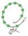 Saint Margaret Mary Alacoque Engravable Rosary Bracelet with Peridot Beads