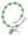 Saint Michael the Archangel Engravable Rosary Bracelet with Peridot Beads