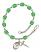 Saint Robert Bellarmine Engravable Rosary Bracelet with Peridot Beads