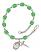 Saint Zachary Engravable Rosary Bracelet with Peridot Beads