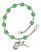 Saint Brigid of Ireland Engravable Rosary Bracelet with Peridot Beads