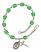 Sts. Cosmas & Damian Engravable Rosary Bracelet with Peridot Beads