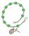 Saint Christopher and Football Rosary Bracelet with Peridot Beads