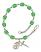 Saint Sebastian and Track & Field Rosary Bracelet with Peridot Beads