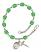 Saint Sebastian and Volleyball Rosary Bracelet with Peridot Beads