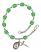 Saint Madonna Del Ghisallo Engravable Rosary Bracelet with Peridot Beads