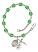 Our Lady of Guadalupe Engravable Rosary Bracelet with Peridot Beads