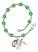 Pope Emeritace Benedict XVI Rosary Bracelet with Peridot Beads