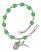 Our Lady of All Nations Engravable Rosary Bracelet with Peridot Beads