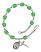 Saint Alice Engravable Rosary Bracelet with Peridot Beads