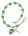 Saint Deborah Engravable Rosary Bracelet with Peridot Beads