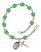 Saint Joseph of Arimathea Engravable Rosary Bracelet with Peridot Beads