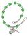 Saint Luigi Orione Engravable Rosary Bracelet with Peridot Beads