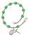 Saint Adrian of Nicomedia Engravable Rosary Bracelet with Peridot Beads